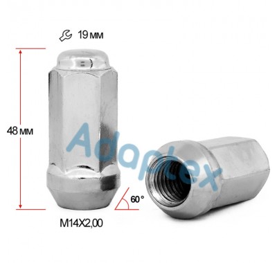 Гайки колесные ГАЙКА Хром М14*2.0 (L35 NEX 19) FORD F150